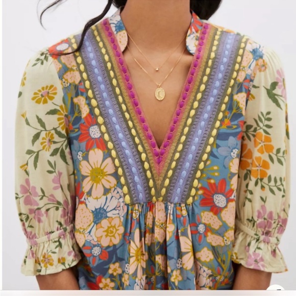 Anthropologie Tops - Anthropologie Bl-nk London Embroidered Stephanie top size 2X